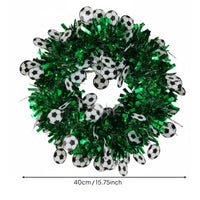 Championship Soccer Event Party Wreath Festive Decoration Football Theme Garland Easy to Hang for Kids