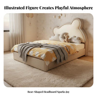 Kids Bed with Storage Modern Simple Modern Children Storage Bed Soft Upholstery children's Furniture for Young Children, Parents
