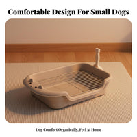 Dog Litter Box with Steel Mesh Detachable Design Dog Potty Tray with Grate Mesh Training Toilet Portable Pet Pee Pad Holder