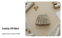 Doll Skirt Summer Wear Doll Clothes Fashionable Design 1/12 Scale Skirt