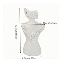 Floral Lace Trim Resin Jewelry Bust Textured Necklace Display Bust Countertop Earring Mannequin Stand Smooth Finish