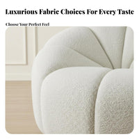Pumpkin Three-Seater French Cream design Sofa Small Apartment perfect for Couch for Young Adults, Interior Designers, Studio, Lounge Area