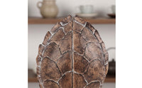 Wabi-Sabi Aesthetic Imitation Tortoise Shell Decor Vintage Look Turtle Shell Sculpture Textured Finish Tortoise Figurine Detailed Design for Tea Room, Showroom