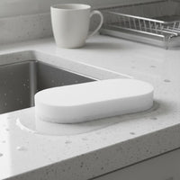Multi-Surface Shower Cleaning Brush Replaceable Pads Bendable Sponge Brush Ergonomic Handle Flexible Tile Scrubber Non-Scratch for Kitchen