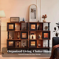 century moderncentury modern-era Modern Design dual-color Display Hutch Vintage evocative Sideboard dual-color contrast visual design Storage Cabinet Adjustable Shelves for Apartment Dwellers, homeowners, Renters, Living Room, Entryway, Kitchen