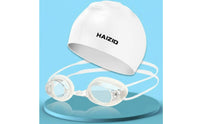 Waterproof Large Frame Racing Goggles HD Vision Anti-Fog Competition Goggles Watertight Fit Swimming Equipment Hydrodynamic Design for Women, Athletes, Adults