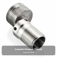 360° Rotation Universal Angle Joint Fitting Solid Metal Construction Swivel Angle Pipe Adapter Long-Lasting for Bathroom Renovation