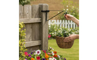 4 Pieces Hanging Basket Bracket Clamp on Hanging Basket Hook Allweather Resistant Fence Top Plant Hanger for Gardeners, Garden