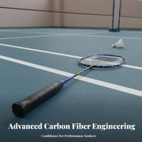 2 Pieces Full Carbon Badminton Racket Extremely Lightweight Carbon Fiber Badminton Racket High Tension for Advanced Athletes, Adults, Indoor, Exercise