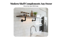 Adhesive Floating Shelf Easy Installation Storage Solution Space-Saving