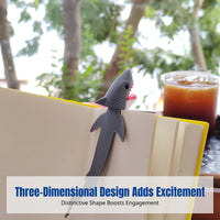Creative 3D Bookmark, Unique Megalodon Book Holder, Fun Gift for Students, Cute Creature Stationery