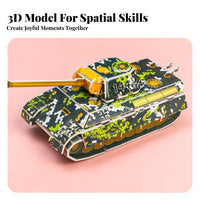 Educational Airplane 3D Brain-Teaser Interlocking Pieces DIY Aircraft Model Easy To Assemble for Children, Desk Decoration, Hobby Room
