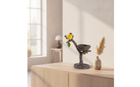 Bird Statue with Nest Compact Bird Sculpture with Branch Spring-Themed Shelf Decor Highlight for Collectors, Windowsill