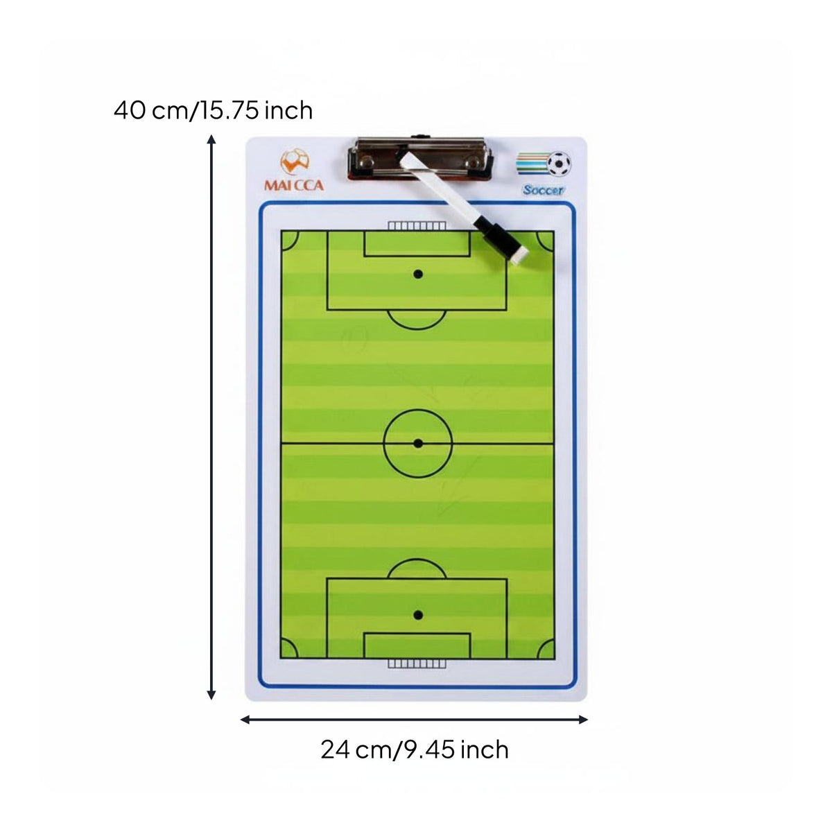 Portable Soccer Board Easy to Use Football Board Write and Wipe Soccer Coaching Clipboard Includes Markers for Coaches, Trainers