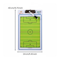Portable Soccer Board Easy to Use Football Board Write and Wipe Soccer Coaching Clipboard Includes Markers for Coaches, Trainers