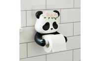 Drill-Effortless Installation Panda Toilet Paper Holder Easy to Install Panda Toilet Paper Dispenser Creative Design Cartoon Creature Tissue Rack Decorative for Children, Restroom