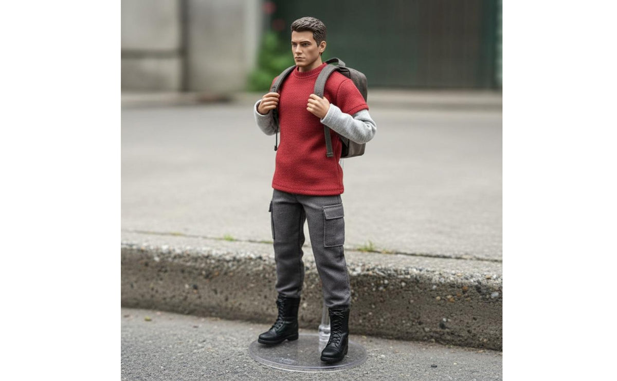 1/6 Scale T-Shirt Trendy Design 1/6 Scale Shirt Textile Material 12 Inch Figure Top for Collectors, Hobbyists, Display