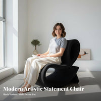 Sculptural for-for the modern continuous Loop Armchair Flowing Lines accent Chair Modern visual appeal Lounge Seat unobstructedrear Design for Interior Designers, homeowners, Reception Area, Living Room, Office, Showroom