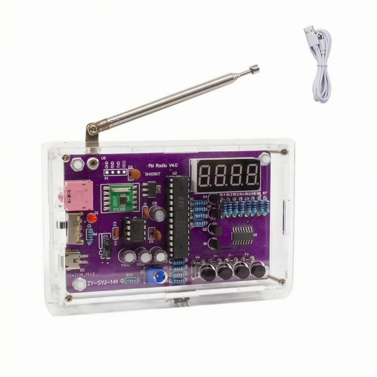 Radio Soldering Kit Antenna Rod DIY   Broadcast DIY Kit Push Buttons