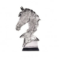 Horse-Head Sculpture Solid Base Horse Head Sculpture Transparent Home Decor