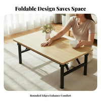 Foldable Design Collapsible Low Table Space-Saving Collapsible Coffee Table Installationunoccupied Portable Desk No Assembly Required for Apartment Dwellers, RV Owners, Families, Living Room, Small Areas, Outdoor Activities, Dining