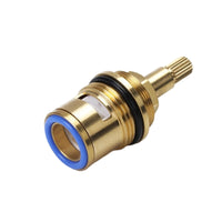 Splined Faucet Valve Quick Opening Brass with Ceramic Disc Long-Lasting Faucet Valve Core Smooth for Plumbers