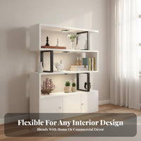 Room Divider Display Shelf Light Luxury Design Freestanding Shelving Unit Multi-Functional Modular Cabinet Bookcase for Homeowners, Study