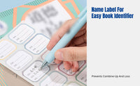 Letter-Size Book Cover, Thick Transparent Jacket, Student Protector with Name Labels