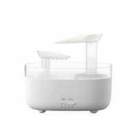 Quiet Operation LED Night Light Humidifier Waterless Auto Shut-Deactivate High-Frequency Mist Humidifier 3 Timer Settings Desktop Raindrop Dispenser for Bedroom