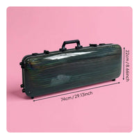 12 Holes Chinese Bamboo Flute Case Wear-Resistant Multi-Flute Storage Box Portable Musical Instrument Accessory for Travel