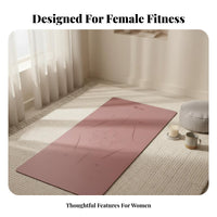 Exercise Mat Noise Reducing Thick Exercise Mat Impact-Absorbing Absorbing Wide Design for Home Exercisers, Beginners, Aerobics