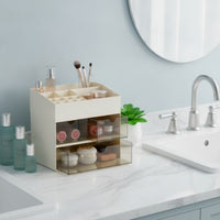 Space-Saving Cosmetic Organizer Minimalist Makeup Organizer Versatile Storage Box Practical for Dresser