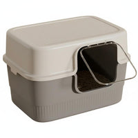 Anti-Splash Enclosed Feline Litter Box Odor Control Large Feline Litter Pan Spacious Covered Kitty Potty 2-in-1 Design for Cats, Indoor