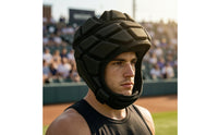 Padded Sports Helmet Shock Absorbing Open Face Helmet Impact Resistant Padded Headgear for Baseball Athletes, Athletes