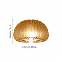 Natural Material Chinese Design Hanging Lamp Artistic Design Woven Bamboo Lampshade Bamboo Suspended Light for Restaurant, Tea Room, Hotel