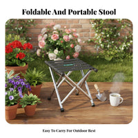 Foldable Cross-Legged Camp Stool space-saving Folding Chair Easy Storage Portable Seating sturdyDuty for Outdoor aficionados, journeyers, Fishing, Train journey, Outdoors, Picnics