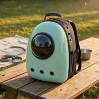 Ventilated Space Capsule Pet Backpack Zipper Closure Space-Capsule Pet Carrier Top Handle