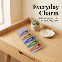 Handmade Accessories for Women 5 Piece Set, Faux Leather for Teens Daily Wear, Korean Style Barrettes for Fringe Styling Sweet