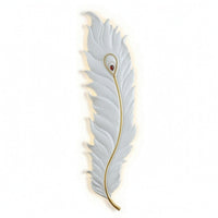 Feather Wall Sconce Dimmable Feather Wall Light Elegant for Hallway