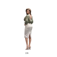 Fashion Model Figurine Hand-Painted Miniature Female Figurine Highly Detailed Miniature Female Figure for Collectors, Hobbyists, Desktop Display