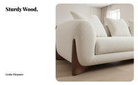 3-Seater Sofa Wabi-Sabi Inspired 3-Person Couch Nordic Design Living Room Seating for Apartment Dwellers, Young Adults, Lounge Area