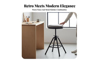 Industrial Aesthetic Adjustable Pedestal Stool Retro Design Adjustable Tripod Seat Stable Base Counter-Height Seating Easy Assembly for Bar Owners, Interior Designers, Homeowners, Studio, Cafe, Kitchen, Dining Area