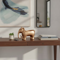 Elephant Storage Container Shiny Elephant Figurine with Storage Sculptural Catchall Tray for Desk