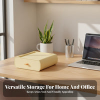 Desktop Storage Box Versatile Cosmetic Storage Box Space Saving Desk Drawer Unit for Makeup Users, Students, Dorm Room, Countertop, Classroom