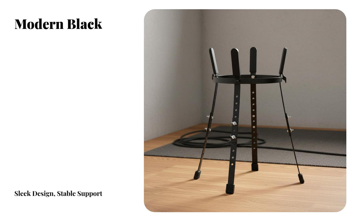 African Drum Stand Universal Adjustable Sturdy Construction Hand Drum Holder for Beginners, Percussionists