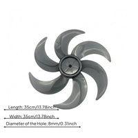 Replacement Fan Blade Compatible 6-Blade Fan Assembly High Temperature Resistant