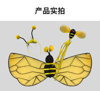 跨境工厂 新款蜜蜂三件套 蝴蝶翅膀 儿童 节日道具