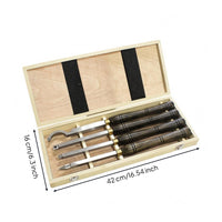 4-Piece Woodturning Set Hook-Shaped Cutting tool Wood Lathe Turning Tools Carving Tool Set for DIY Woodworkers