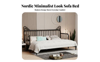 Space-Saving Pull-expandable Sleeper Sofa Foldable expandable Daybed Frame two-foldPurpose transformable Seating utilitarian aesthetic for Apartment Dwellers, Students, Homeowners, Small Spaces, Living Room, Bedroom, Home Office