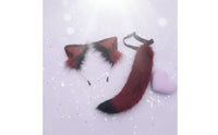 Faux Ear and Tail Set Soft Texture Faux Ears and Tail Set Cute Canine Cosplay Costume for Cosplayers, Women, Halloween, Conventions